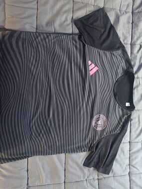 adidas Black Tee with Subtle Gray Logo